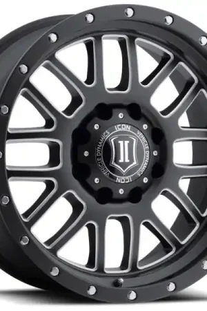 Discount ICON Alpha 20x9 6x135 16mm Offset 5.625in BS 87.1mm Bore Satin Black/Milled Windows Wheel