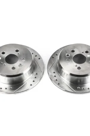 Power Stop 95-99 Toyota Celica Rear Evolution Drilled & Slotted Rotors - Pair Best Price