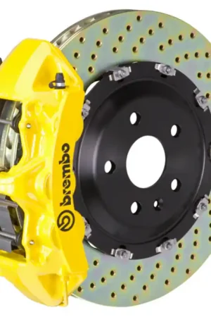 Brembo 12-18 A6 2.0T Front GT BBK 6 Piston Cast 380x34 2pc Rotor Drilled- Yellow Bargain