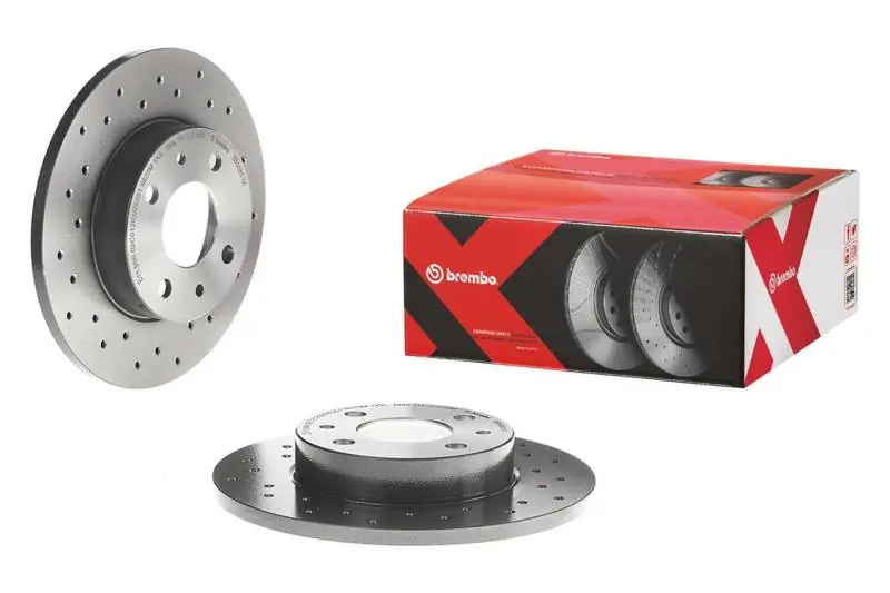Secure Checkout Brembo 12-15 Land Rover Range Rover Evoque Rear Premium Xtra Cross Drilled UV Coated Rotor