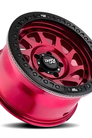 Dirty Life 9313 Enigma Race 17x9 / 6x139.7 BP / -38mm Offset / 106mm Hub Crimson Candy Red Wheel Flash Sale