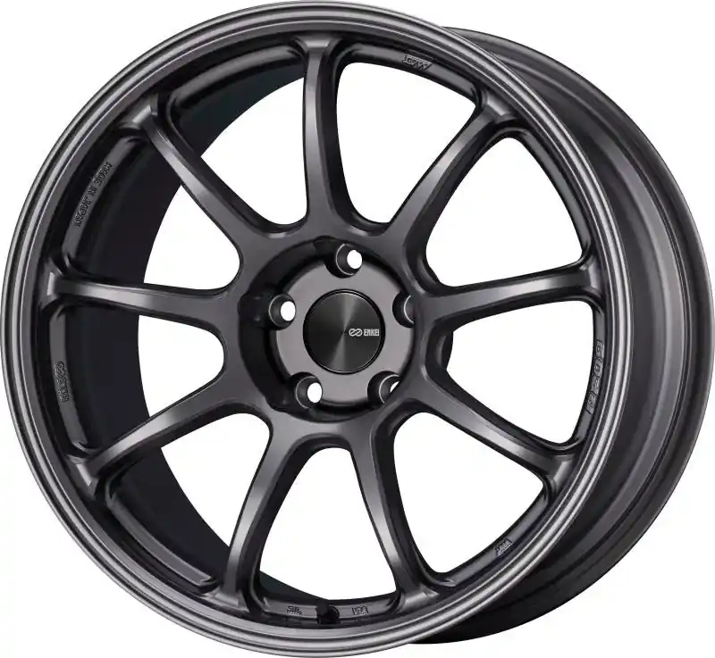 Limited Edition Enkei PF09 18x8.5 5x112 38mm Offset 75mm Bore Dark Silver Wheel