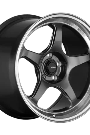 Konig Hyperspec 18x8.5A 5x108 ET42 Anthracite Metallic Wheel w/ Mirror Machined Lip (Knurled Bead) Direct From Factory