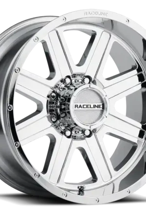 Best Choice Raceline 940C Hostage 20x10in / 8x165.1 BP / -19mm Offset / 125.2mm Bore - Chrome Wheel