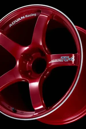 Advan TC4 15x6.0 +45 4x100 Racing Candy Red and Ring Wheel Latest
