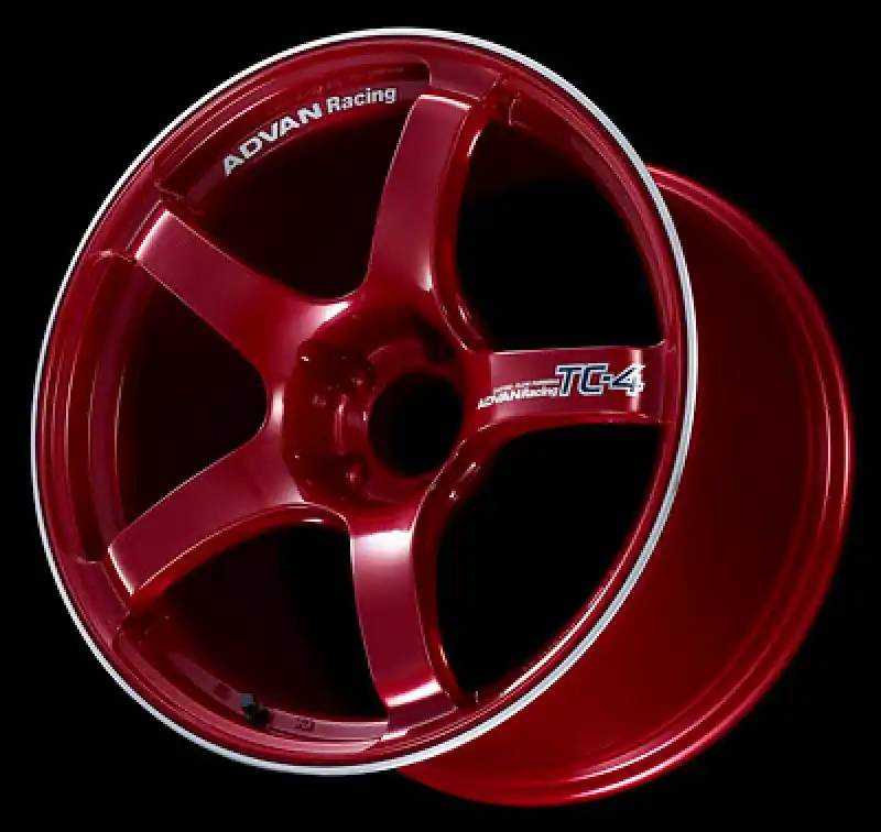 Advan TC4 15x6.0 +45 4x100 Racing Candy Red and Ring Wheel Latest