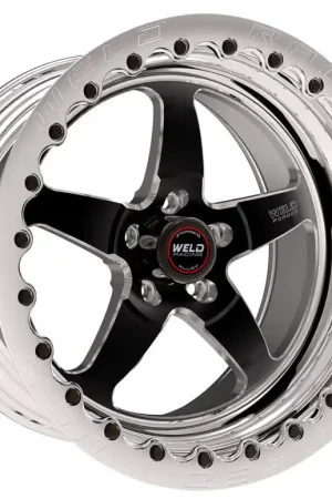 Buy Today Weld S71 17x12 / 5x4.5 BP / 4.8in. BS Black Wheel (Medium Pad) - Polished Single Beadlock MT