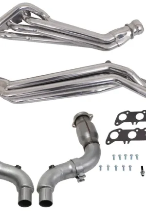 BBK 15-23 Ford Mustang GT 1-3/4 Long Tube Headers w/High Flow Catted Mid Pipe (Silver Ceramic) Secure Checkout