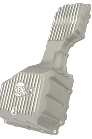 aFe GM Diesel Trucks 17-19 V8-6.6L L5P POWER Street Series Engine Oil Pan Raw w/ Machined Fins New Release