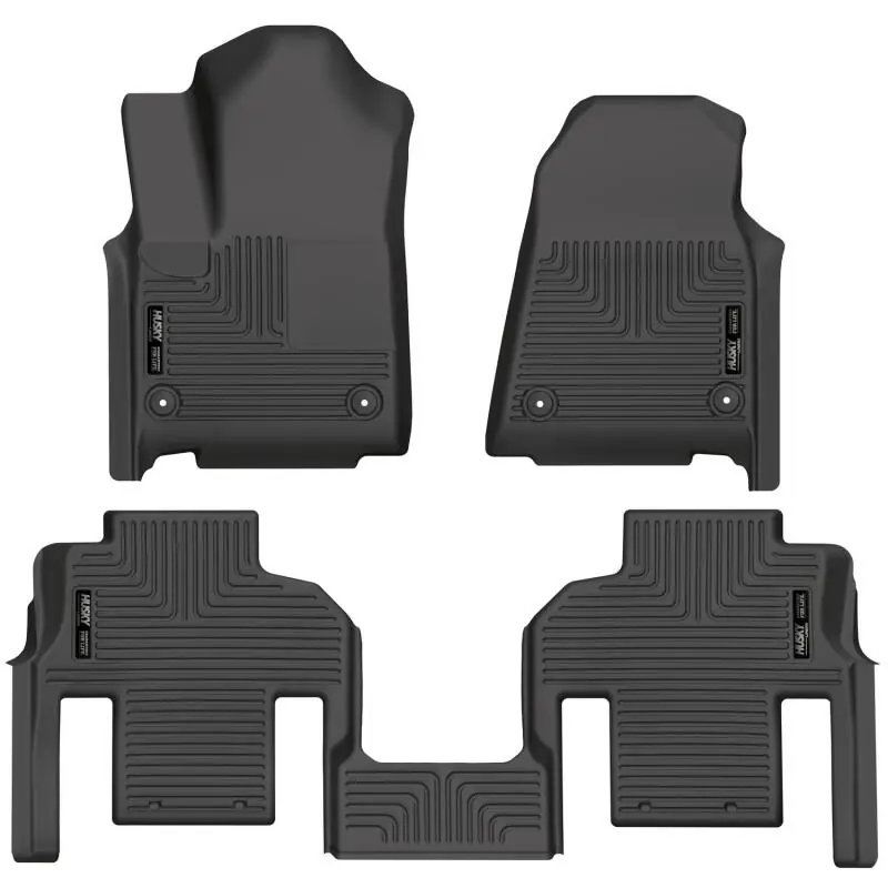 Husky Liners 2022 Jeep Wagoneer (2nd Row Bucket) Weatherbeater Black Front & 2nd Seat Floor Liners Hassle-Free Returns