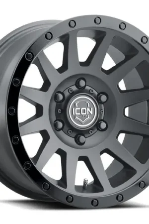 Fresh Stock ICON Compression 18x9 6x5.5 0mm Offset 5in BS 106.1mm Bore Double Black Wheel