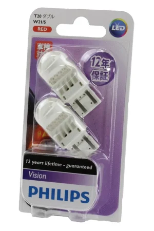Buy Online Philips LED Stop\\/Tail Wedge 2Pk - 12835REDB2