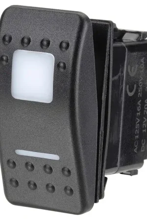 Free Delivery Narva 63172BL 12\\/24V Momentary (On)\\/Off\\/Momentary (On) LED Illuminated Sealed Rocker Switch (Red)