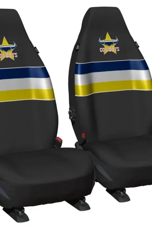 Shop Now NRL Seat Cover Cowboys Universal Size 60 Front Pair - PPNRLCOW6\\/2