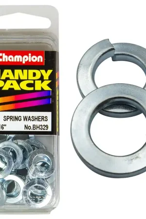 Champion Pack of 20 5\\/16 Zinc Plated, Flat Section Spring Washers - BH329 Save Now