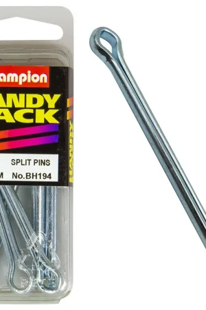 Certified Champion Pack of 5 5.0 x 50mm Zinc Plated Steel Split Pins - BH194