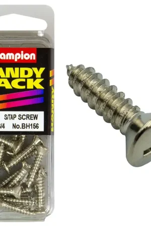Champion Pack of 20 8G x 19mm Philips Raised Head, Nickel Plated Self Tapping Screws - BH156 Wholesale