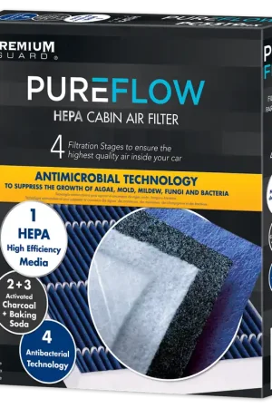 Final Sale PUREFLOW 2017 Chevrolet Suburban Cabin Air Filter with HEPA and Antibacterial Technology, PC9958HX