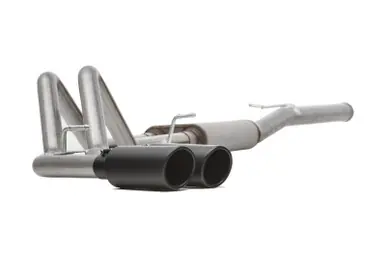 Gibson 17-18 Ford F-250 Super Duty Lariat 6.2L 2.5in Cat-Back Dual Sport Exhaust - Black Elite - 69132B In Demand