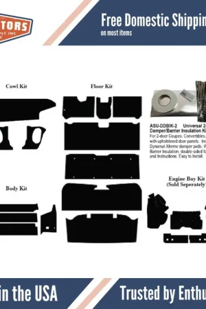 Top Rated Insulation Sound Deadener Kit for 1965-69 Chevrolet Corvair Convertible Complete