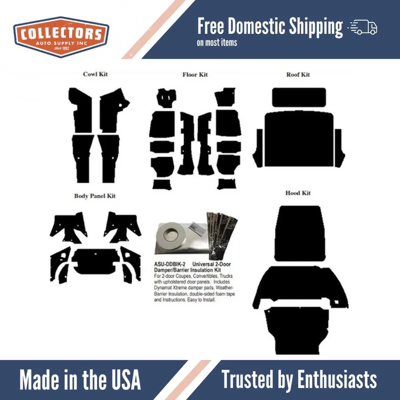 Wholesale Body Panel Insulation Sound Deadener Kit for 1989-1994 Porsche 911-912 Coupe