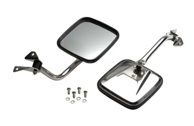 Buy Today Kentrol 87-95 Jeep Wrangler YJ Mirror Kit Pair- Polished Silver - 30445
