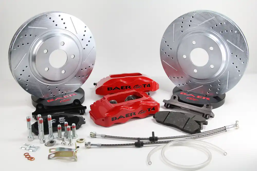 Baer Brakes 4301597R Baer Brakes 13" Track4 Front Brake Kit, Red, SDZ Exclusive