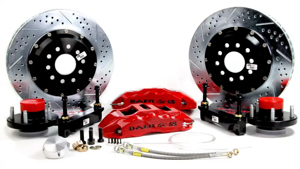New Arrival Baer Brakes 4261202GB-11 Baer Brakes 14" Extreme+ Front Brake Kit, Grabber Blue, Slot, ARP Studs