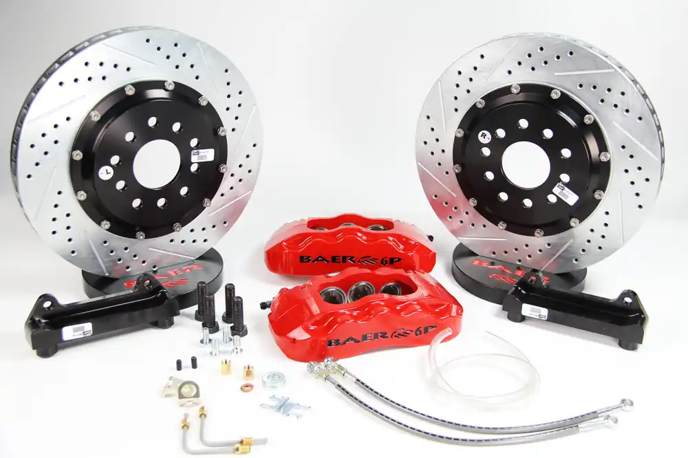Baer Brakes 4302492FR-1 Baer Brakes 14" Pro+ Rear Brake Kit, Fire Red, Slot Exclusive Offer