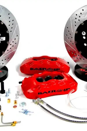 Fast Shipping Baer Brakes 4141042B-1X Baer Brakes 14" Pro+ Front Brake Kit, Black, Slot, Std. Studs