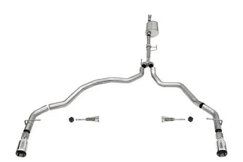 Corsa 2021-2025 Ford F-150 SuperCab/6.5in Bed 3.5L V6 Sport Cat-Back Dual Rear Exit-Polished Hassle-Free Returns