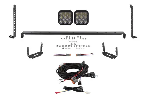 Modern Diode Dynamics 14-23 Toyota 4Runner SS5 Stealth Grille LED 2-Pod Kit Sport - White Driving