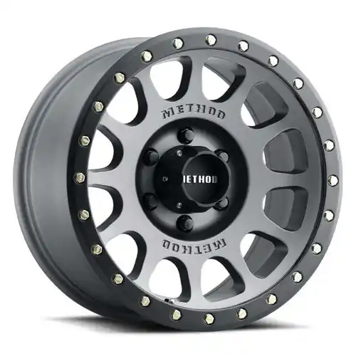 Modern Method MR305 NV 18x9 / +25mm Offset / 5x150 BP / 116.5mm CB / Titanium - Matte Black Lip Wheel
