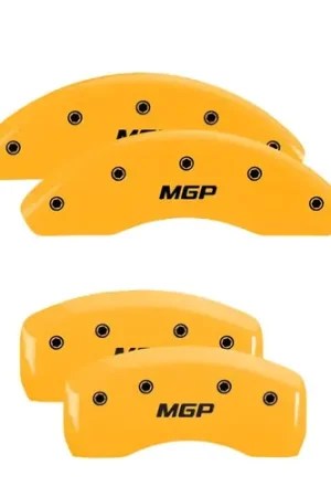 Top Rated MGP 4 Caliper Covers Engraved Front & Rear MGP Yellow Finish Black Characters 21 Ford Bronco Sport