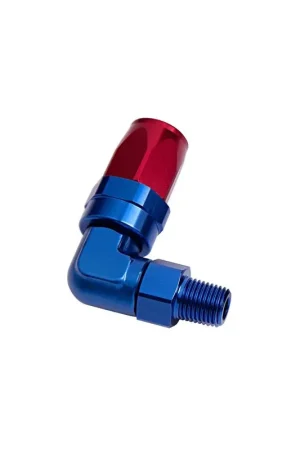 Aeroflow 90 Deg Taper Swivel Hose End 1/4" NPT Male to -6AN - Black Same Day Shipping