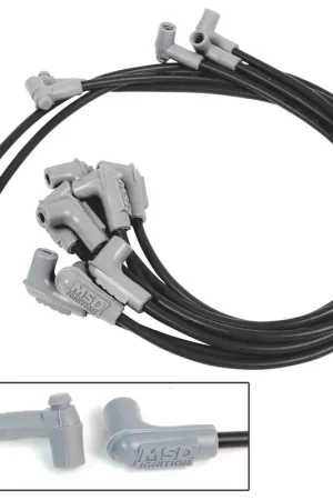 Secure Checkout MSD Black Super Conductor Corvette, 305, 350 HEI For use on Chevy Corvette with 305, 350, HEI, Black jacket