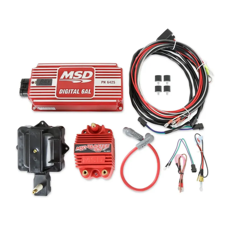 Authentic MSD Super HEI Kit GM HEI Kit - 6AL - Blaster 2 - Coil Wire - Dust Cover