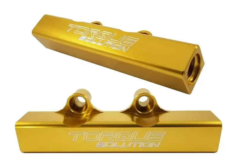 Reduced Price Torque Solution Top Feed Fuel Rails (WRX 01-14/STi 2002+) Gold