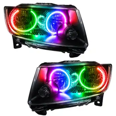 Get Yours Oracle 11-13 Jeep Grand Cherokee SMD HL (Non-HID) - Chrome - ColorSHIFT - 7070-330