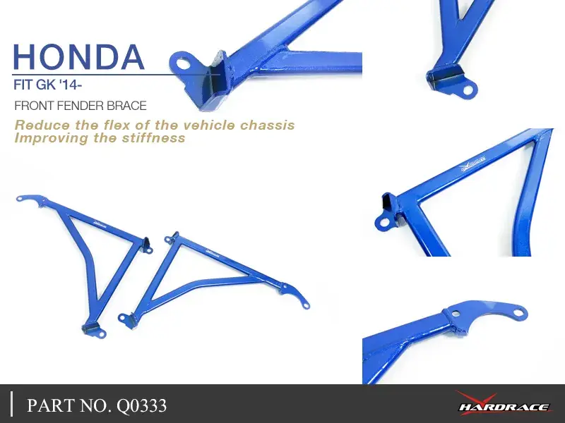 Hard Race Front Fender Brace (Jazz 2013+) While Supplies Last