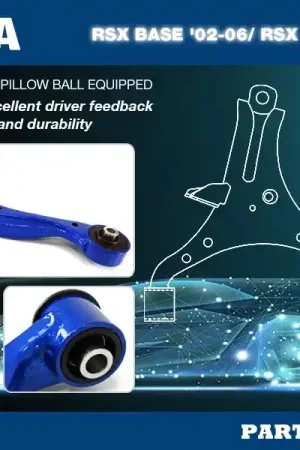 Hard Race Front Lower Arm - M12 Pillow Ball (Integra DC5) Best Price