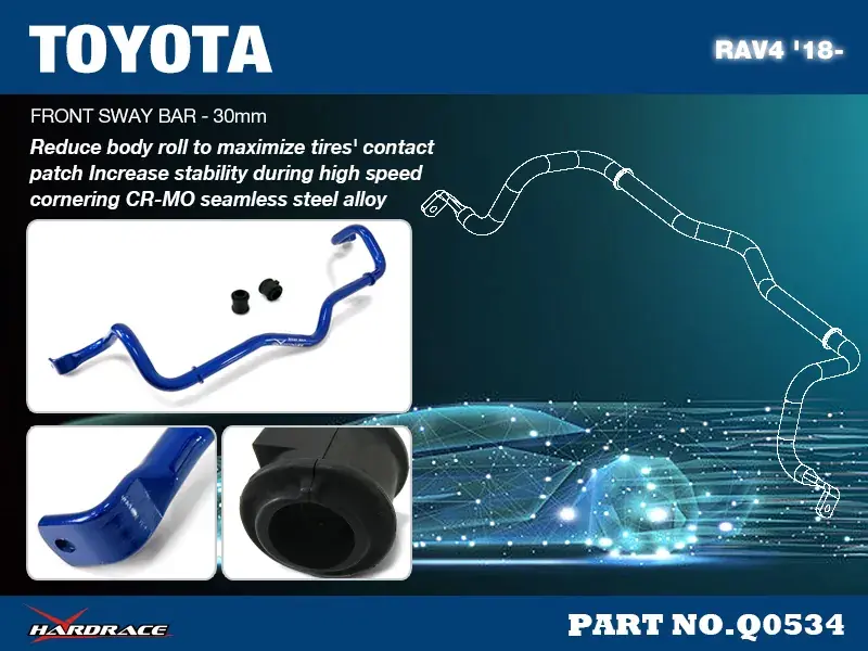 Hard Race Front Sway Bar - 30mm (RAV4 2018+) Authentic