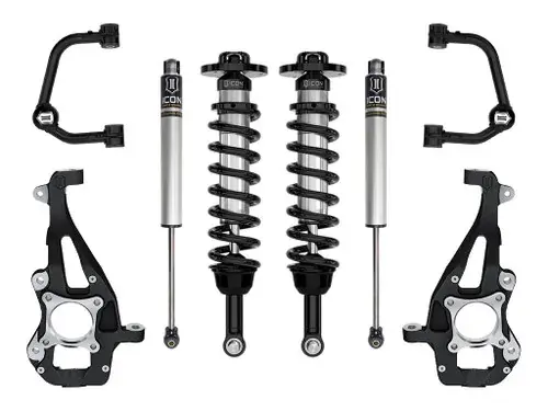 One Day Deal ICON Vehicle Dynamics ICON 21-23 Ford F150 4WD 3.5-4.5in Stage 1 Suspension System With Tubular Upper Control Arms