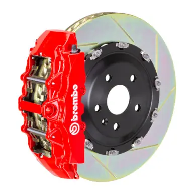 Super Sale Brembo 04-10 A8 (D3) Front GT BBK 8 Piston Cast 380x34 2pc Rotor Slotted Type-1-Red - 1G2.9024A2