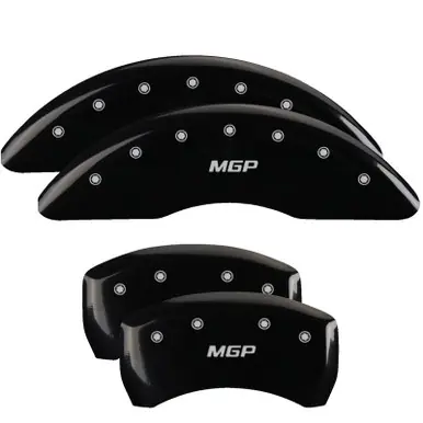 MGP 4 Caliper Covers Engraved Front & Rear MGP Black finish silver ch - 23209SMGPBK Discount