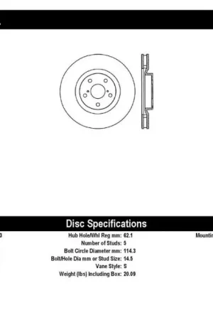 StopTech 5/93-98 Toyota Supra Turbo Left Front Slotted & Drilled Rotor Direct From Factory