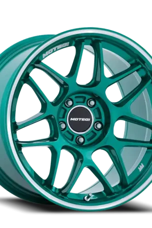 Buy Online Motegi MR158 Tsubaki ED 18x10.5 +35 5x112mm 66.56mm Hokkaido Green Machined Lip