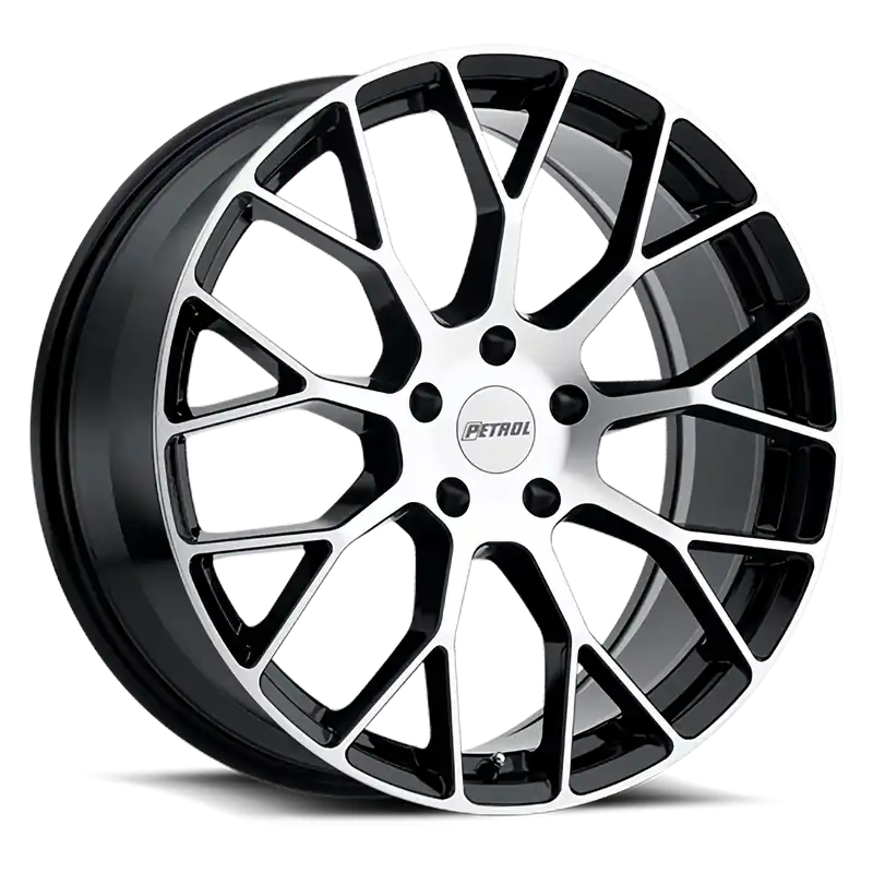 Petrol P2B GBM 19x8 +40 5x108mm 72.1mm Gloss Black Machined Face Final Sale