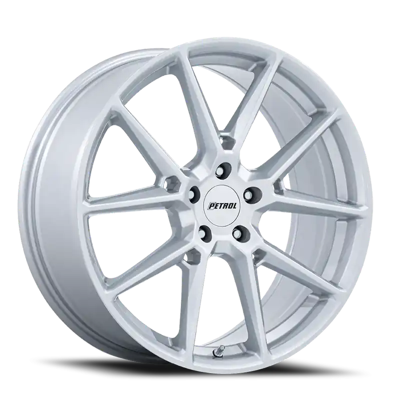 In Demand Petrol P1E GS 19x8 +40 5x114.3mm 72.56mm Gloss Silver