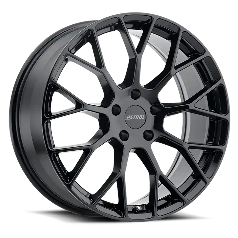 Petrol P2B GB 17x8 +40 5x114.3mm 76.1mm Gloss Black Money Back Guarantee